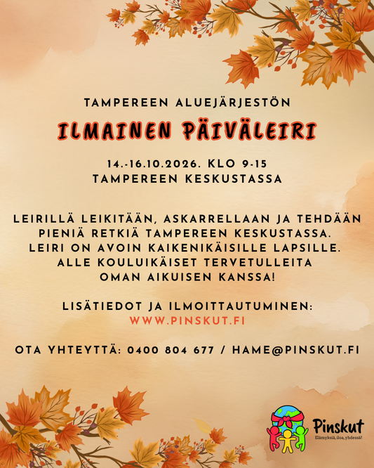 Syysloman Päiväleiri Tampereella TÄYNNÄ