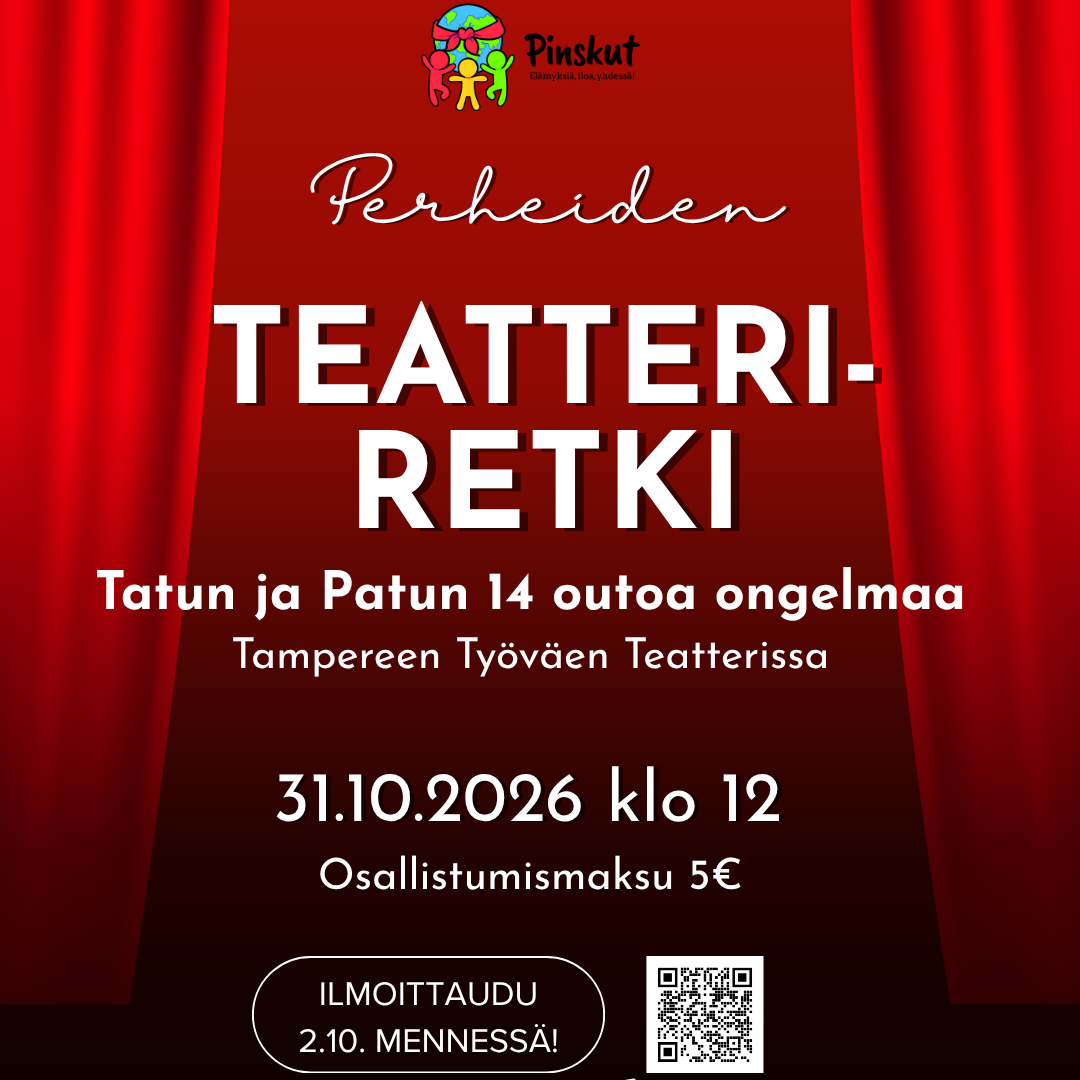 Teatteriretki: Tatun ja Patun 14 outoa ongelmaa 31.10.2026 Tampereella