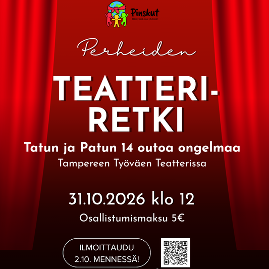 Teatteriretki: Tatun ja Patun 14 outoa ongelmaa 31.10.2026 Tampereella